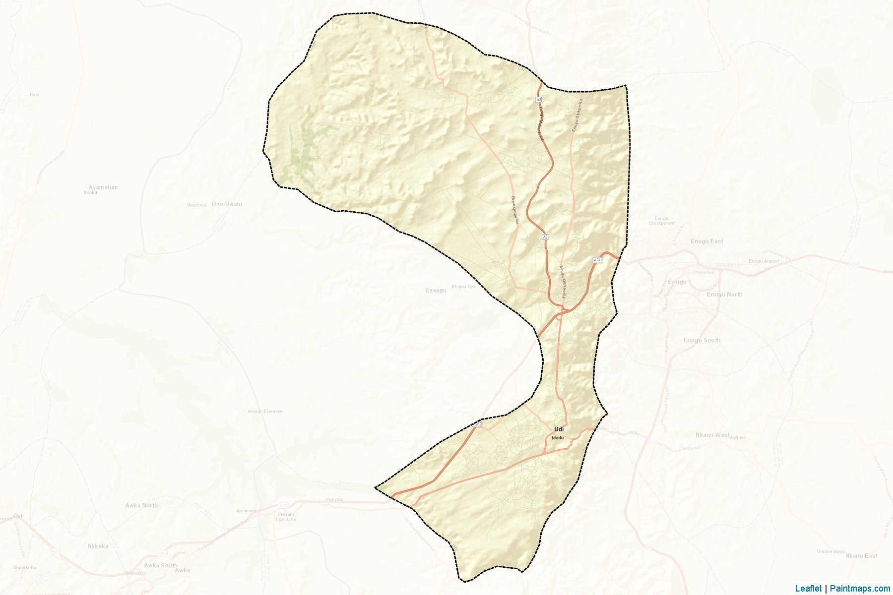 Muestras de recorte de mapas Udi (Enugu)-2