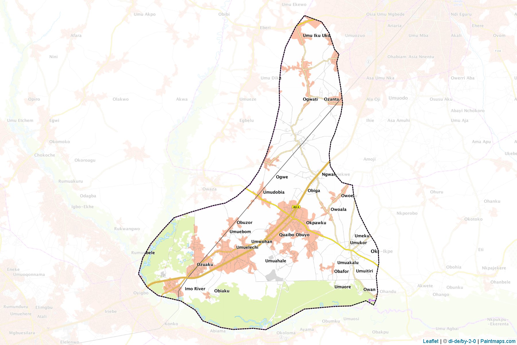 Ukwa West (Abia Eyaleti) Haritası Örnekleri-1