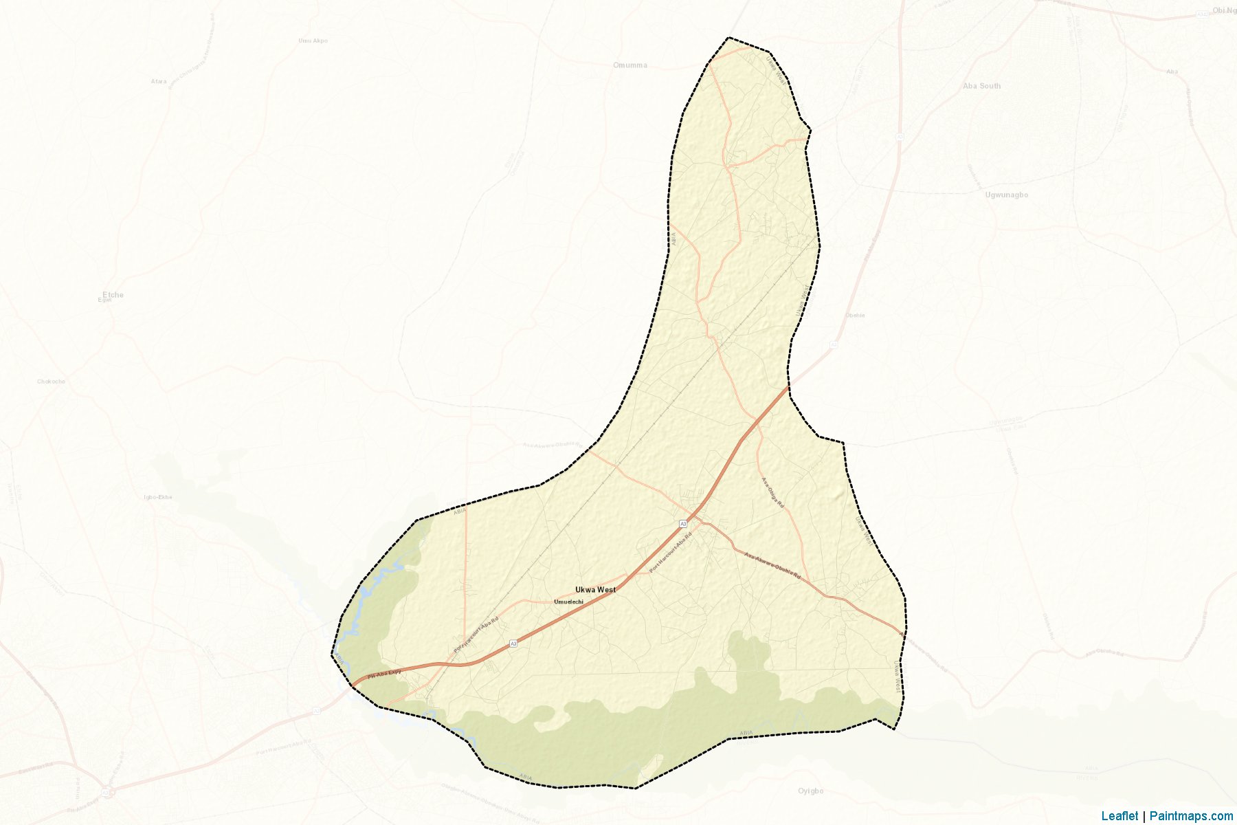 Ukwa West (Abia Eyaleti) Haritası Örnekleri-2
