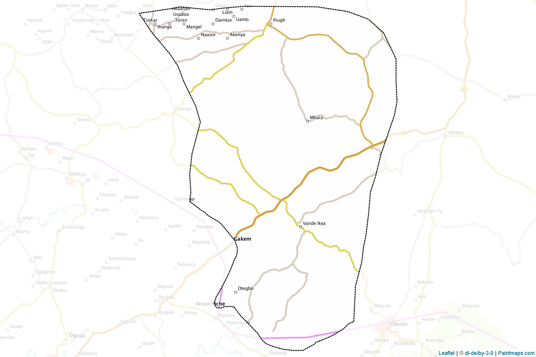 Muestras de recorte de mapas Vandeikya (Benue)-1