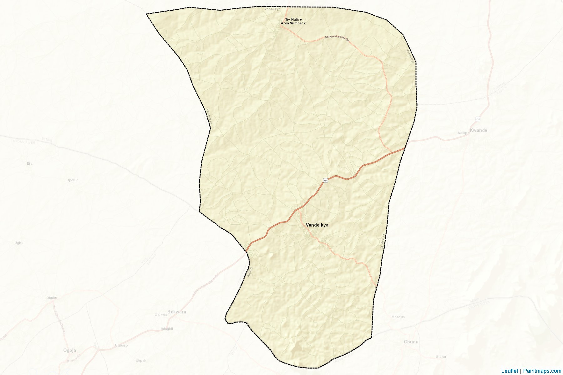 Muestras de recorte de mapas Vandeikya (Benue)-2