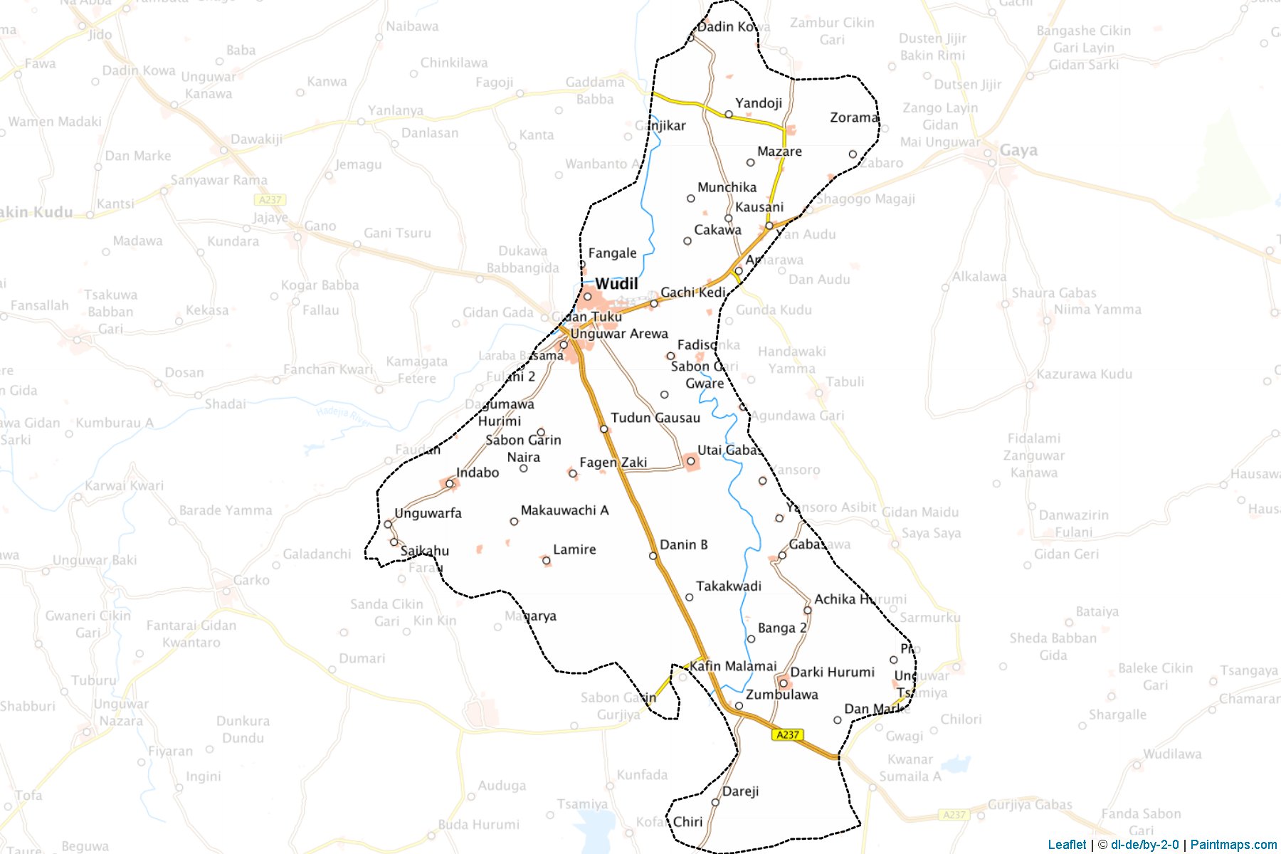 Muestras de recorte de mapas Wudil (Kano)-1