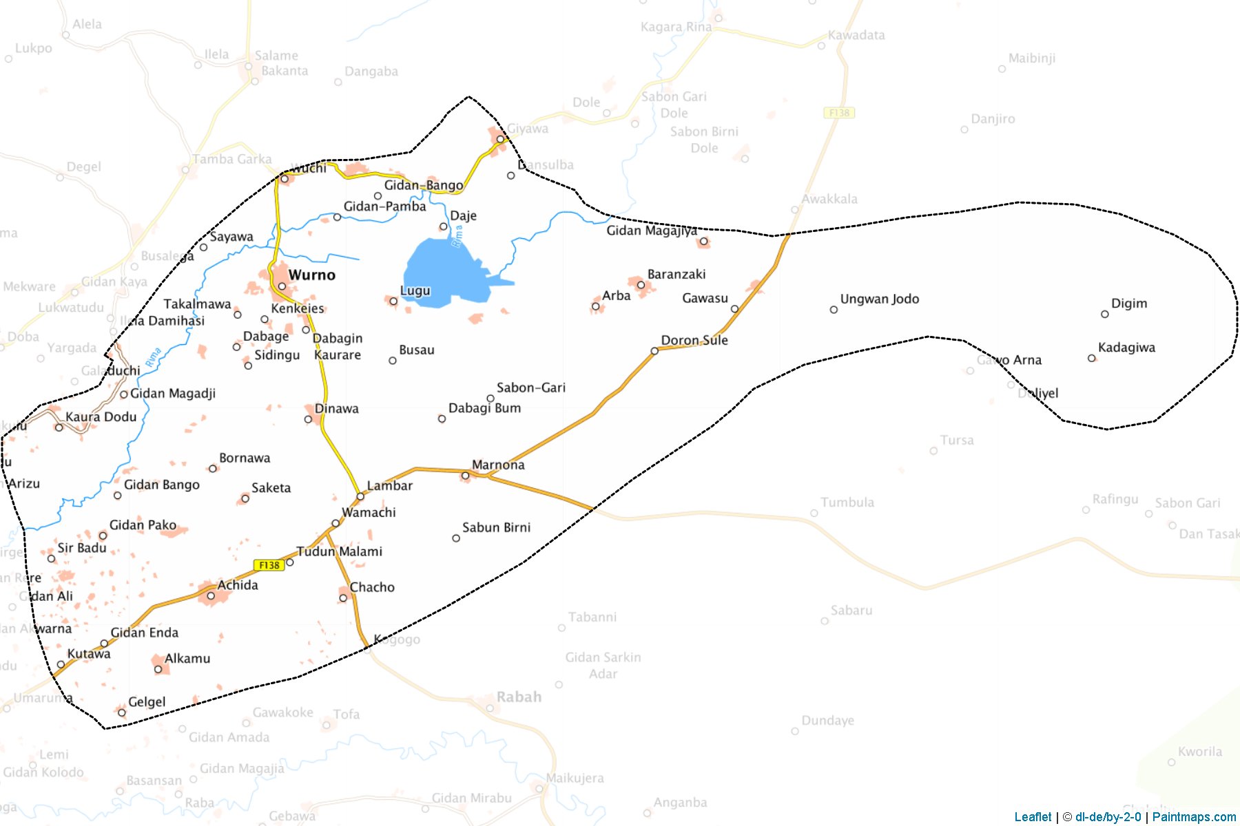 Muestras de recorte de mapas Wurno (Sokoto)-1