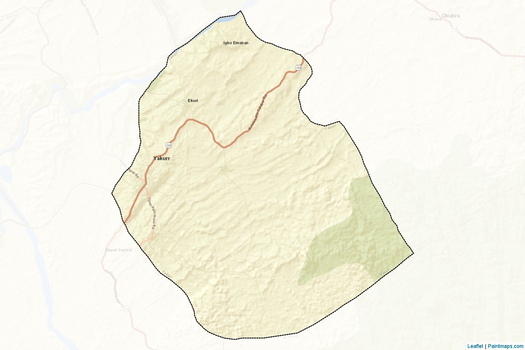 Muestras de recorte de mapas Yakurr (Cross River)-2