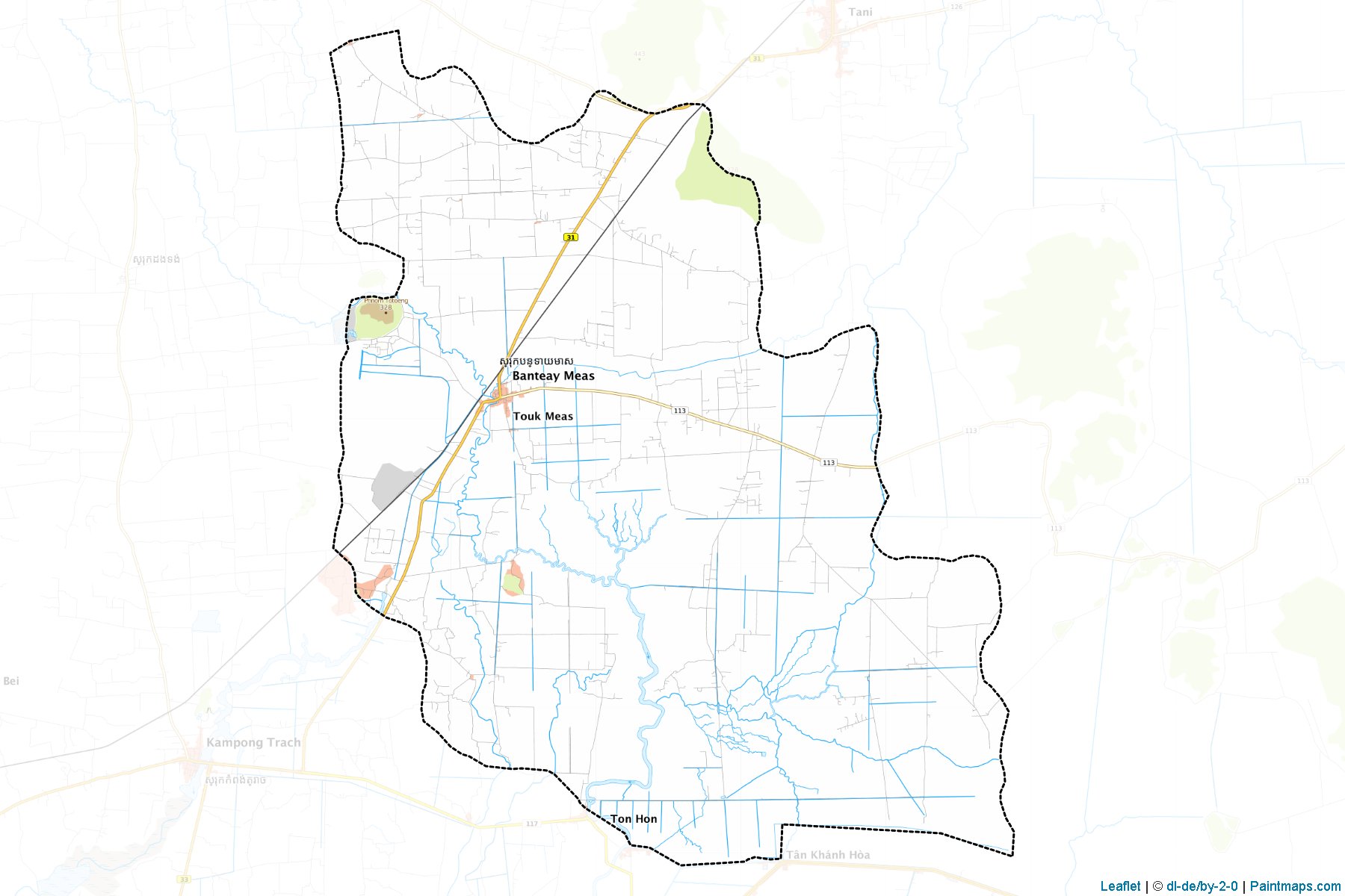 Muestras de recorte de mapas Banteay Meas (Kâmpôt)-1