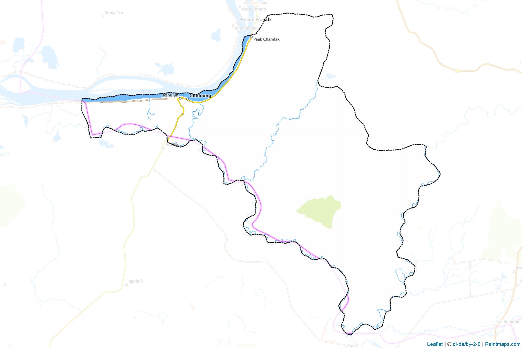 Muestras de recorte de mapas Chhloung (Krâchéh)-1