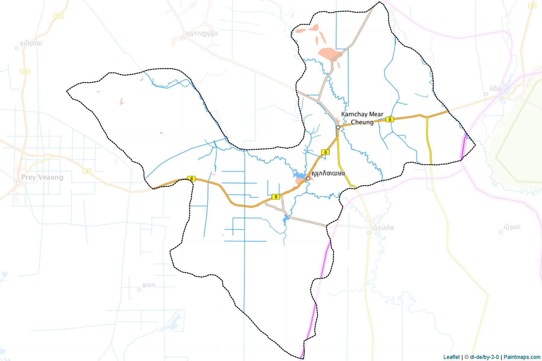 Kamchay Mear (Prey Veng Profince) Haritası Örnekleri-1