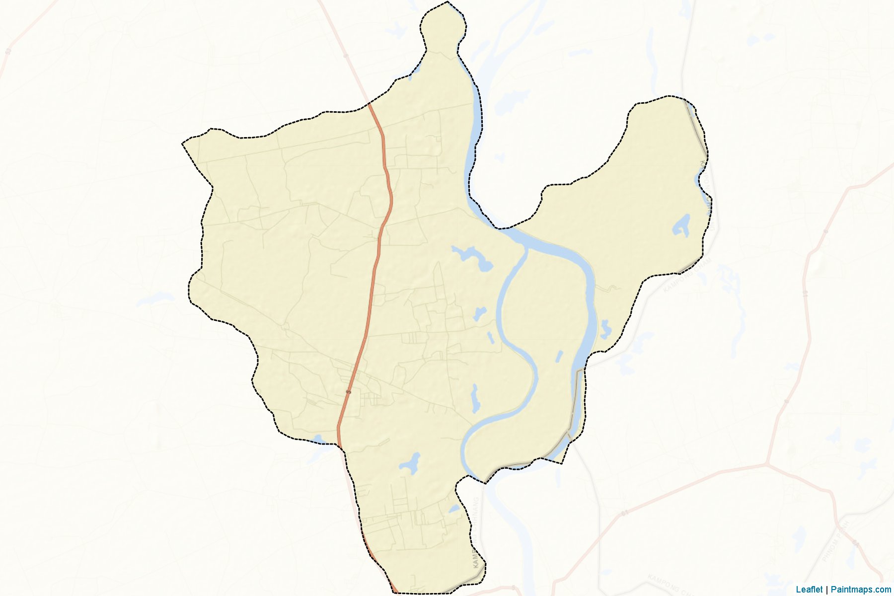 Muestras de recorte de mapas Kampong Tralach (Kâmpóng Chhnang)-2