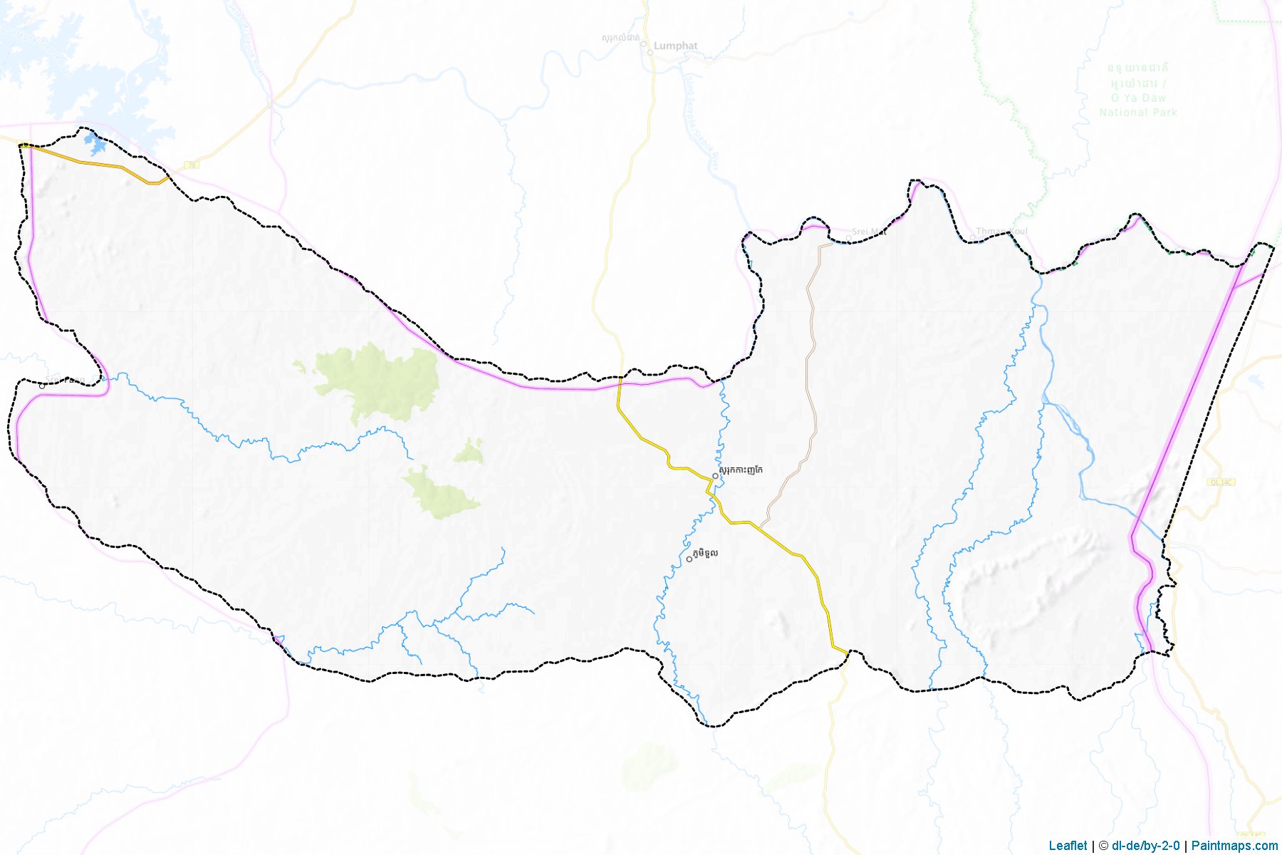 Muestras de recorte de mapas Kaoh Nheaek (Môndól Kiri)-1