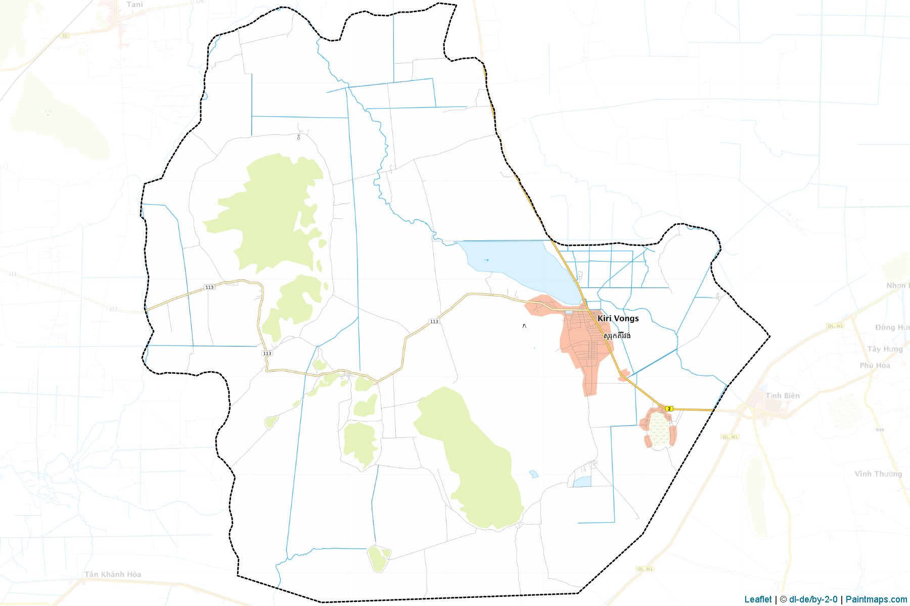 Muestras de recorte de mapas Kiri Vong (Takêv)-1