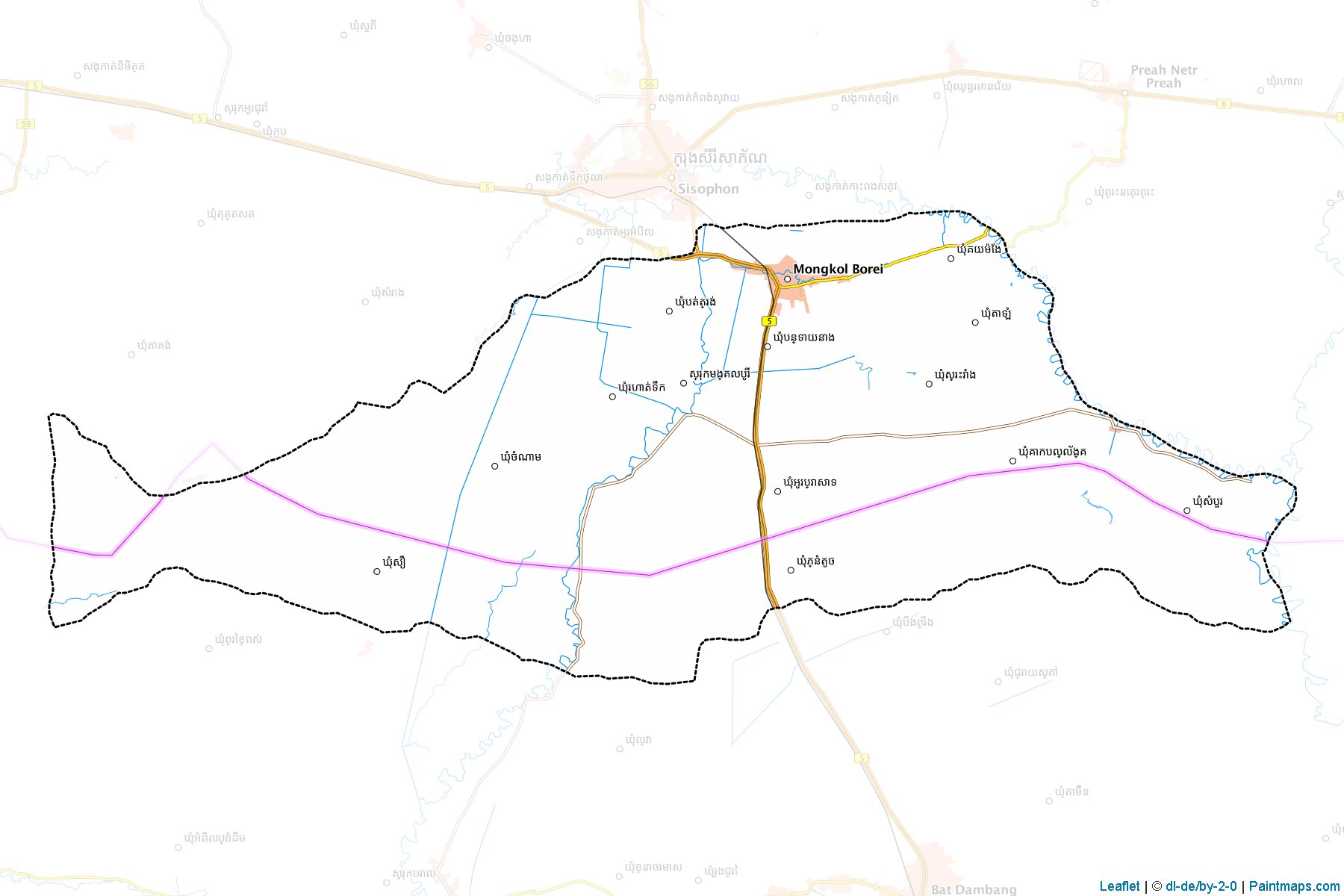 Mongkol Borei (Banteay Mean Cheay) Map Cropping Samples-1