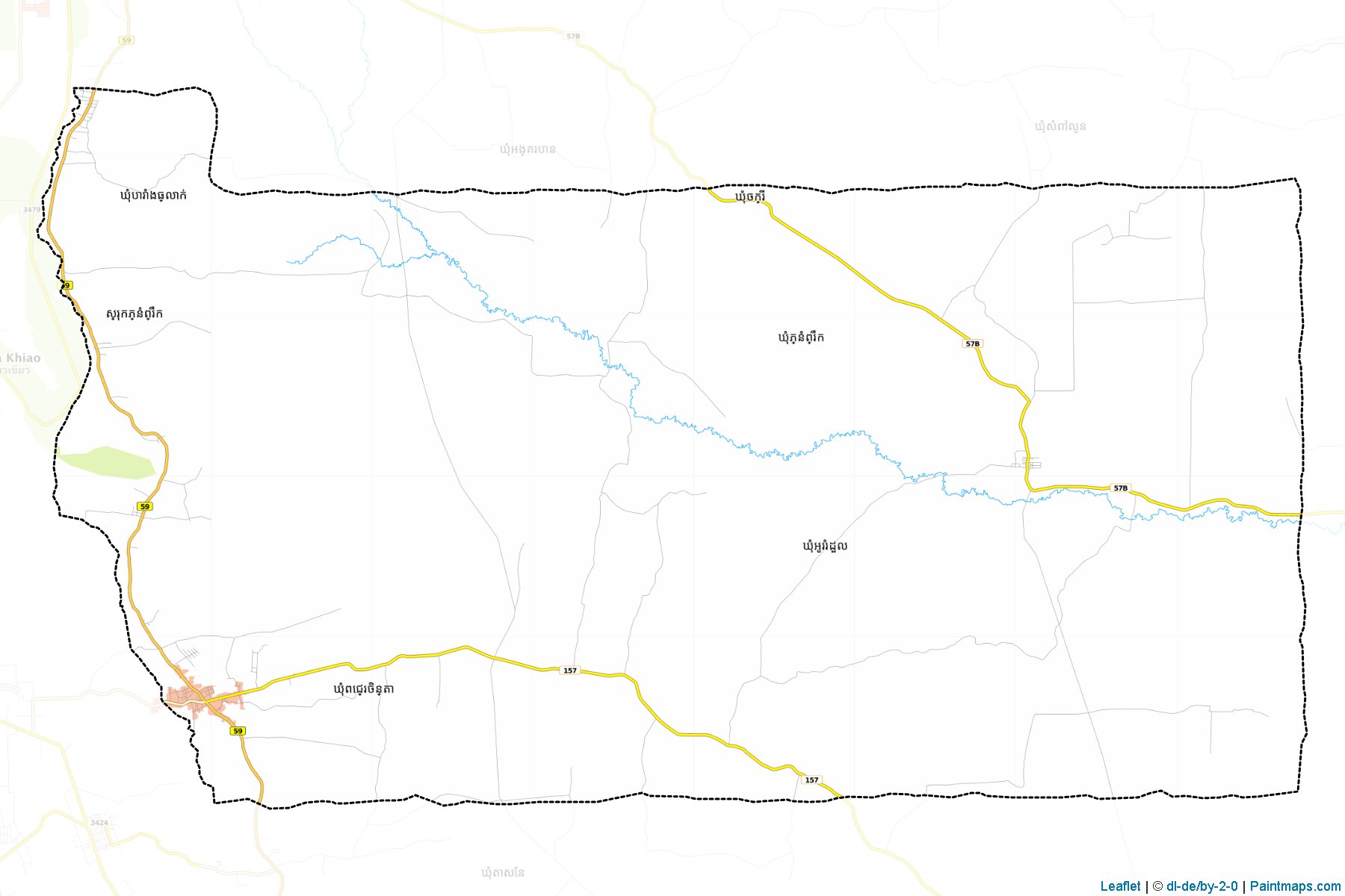 Muestras de recorte de mapas Phnum Proek (Batdâmbâng)-1