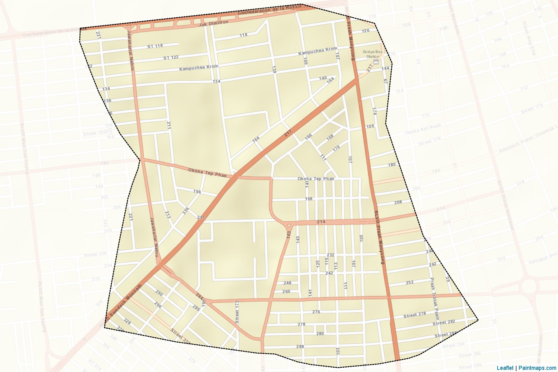 Muestras de recorte de mapas Prampir Meakkakra (Phnom Penh)-2