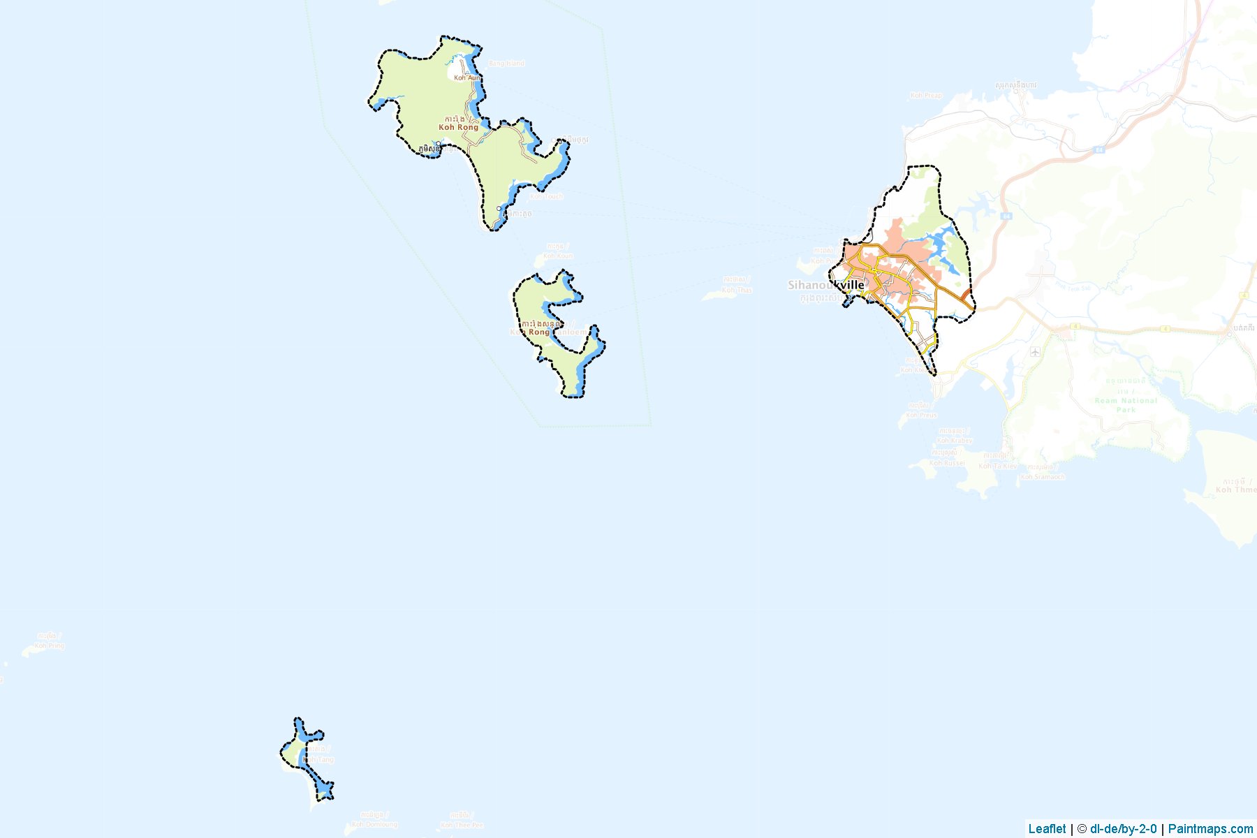 Preah Sihanouk (Sihanoukville) Haritası Örnekleri-1