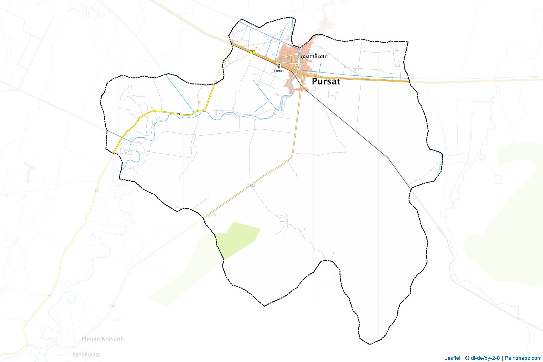 Muestras de recorte de mapas Pursat (Pouthisat)-1