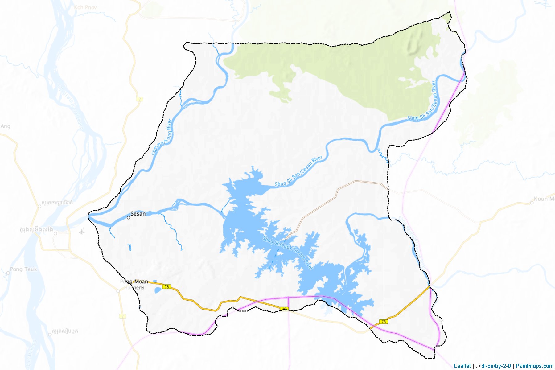 Sesan (Stung Treng Province) Haritası Örnekleri-1