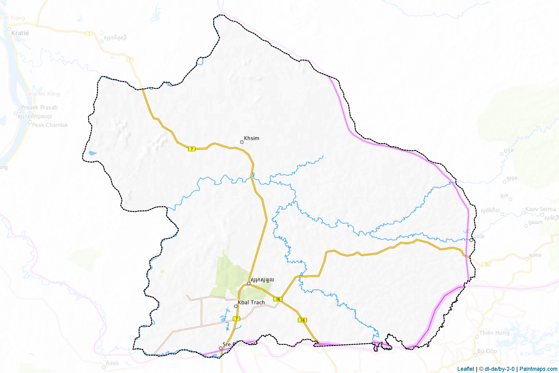 Muestras de recorte de mapas Snuol (Krâchéh)-1