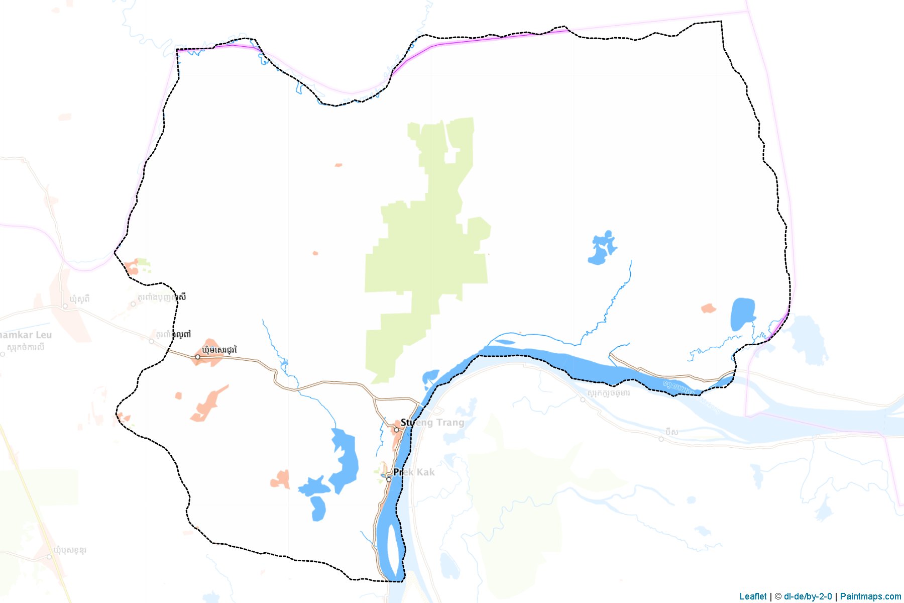 Muestras de recorte de mapas Stueng Trang (Kâmpóng Cham)-1