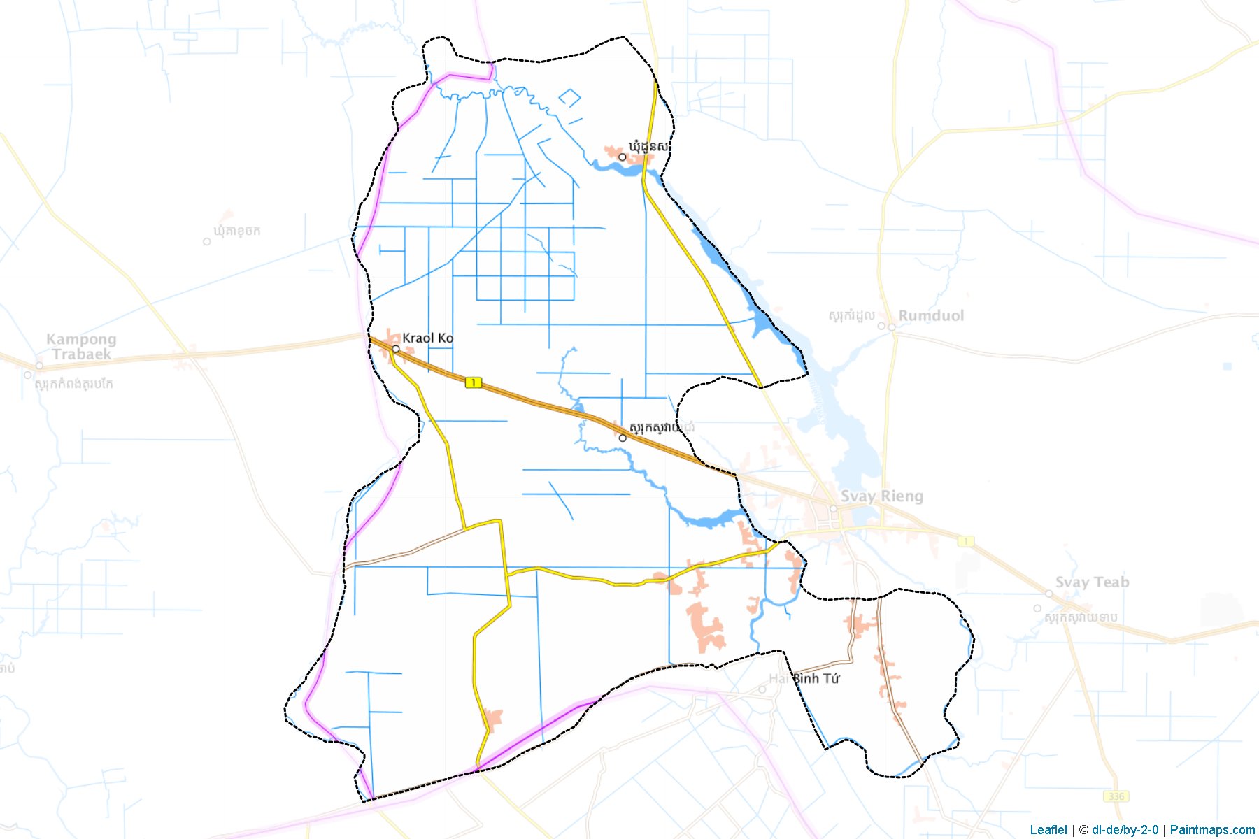 Muestras de recorte de mapas Svay Chrum (Svay Rieng)-1