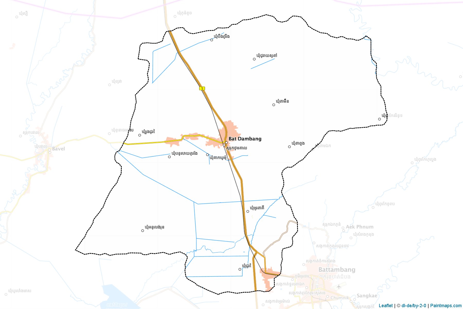 Thma Koul (Battambang Province) Haritası Örnekleri-1