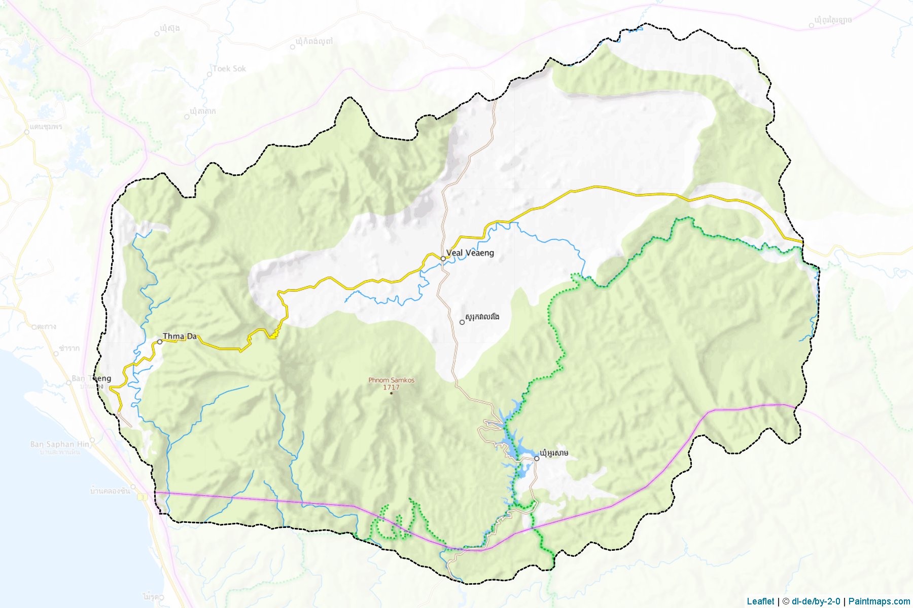 Muestras de recorte de mapas Veal Veaeng (Pouthisat)-1