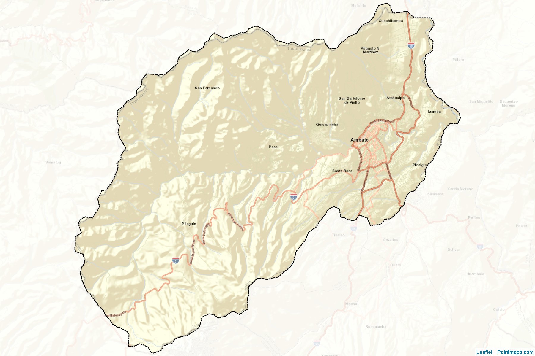 Muestras de recorte de mapas Ambato (Tungurahua)-2