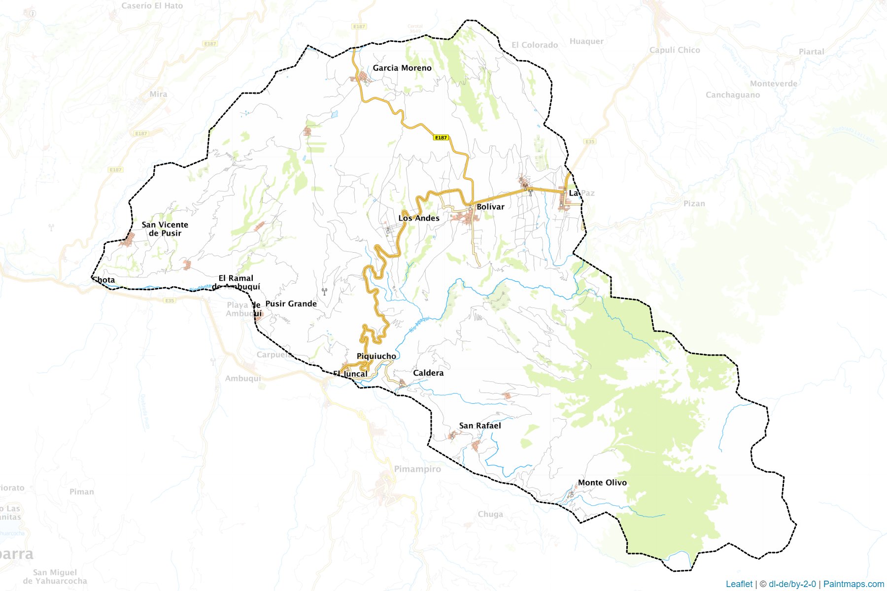 Bolívar (Carchi Province) Haritası Örnekleri-1