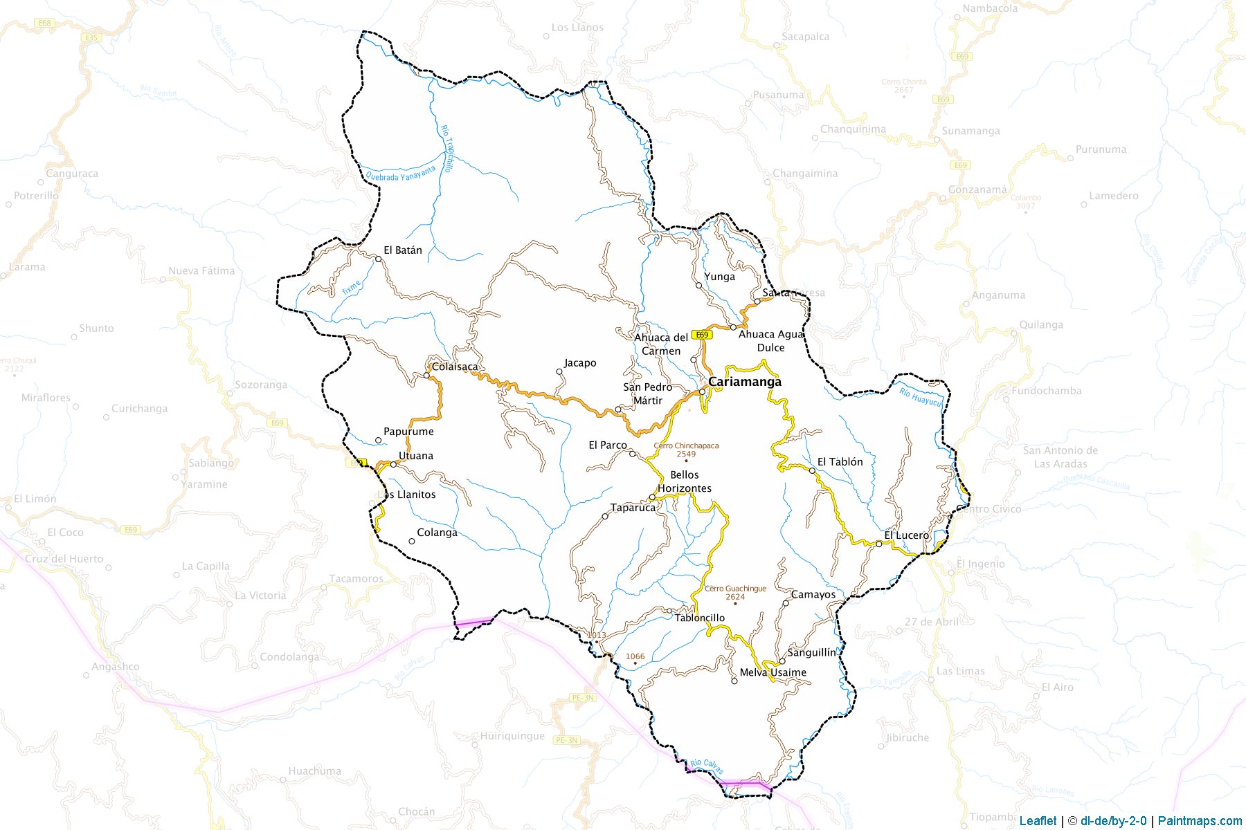 Muestras de recorte de mapas Calvas (Loja)-1