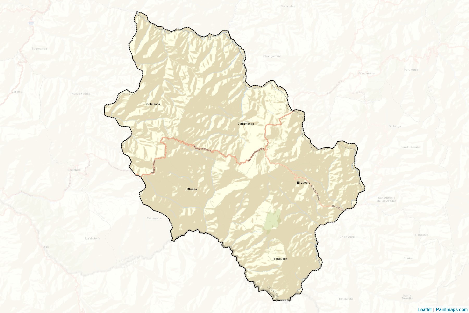 Muestras de recorte de mapas Calvas (Loja)-2