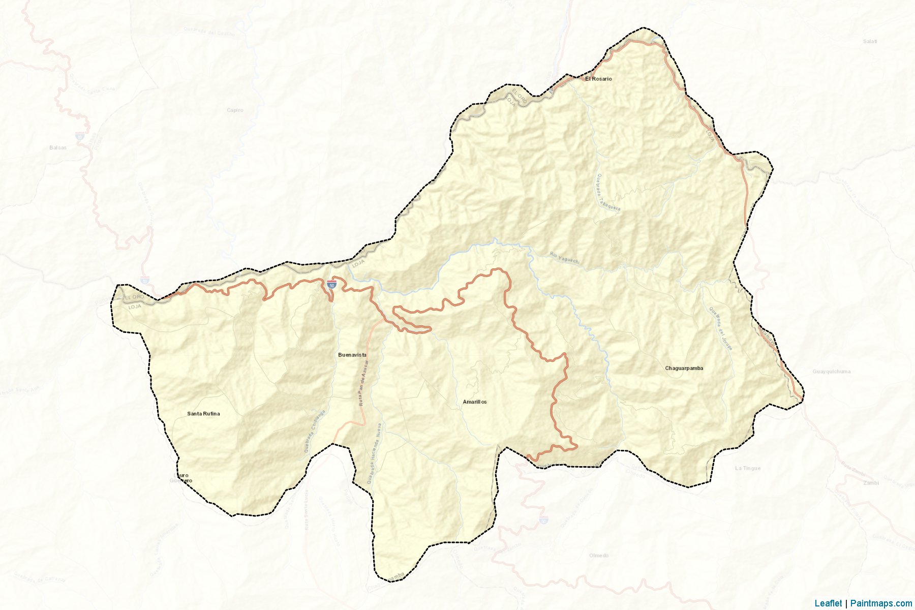 Muestras de recorte de mapas Chaguarpamba (Loja)-2