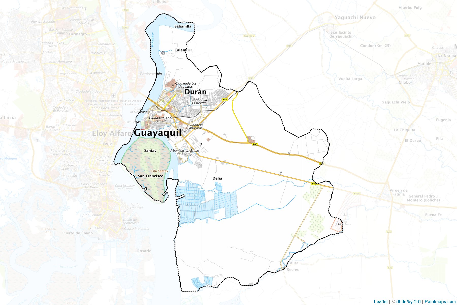 Muestras de recorte de mapas Durán (Guayas)-1