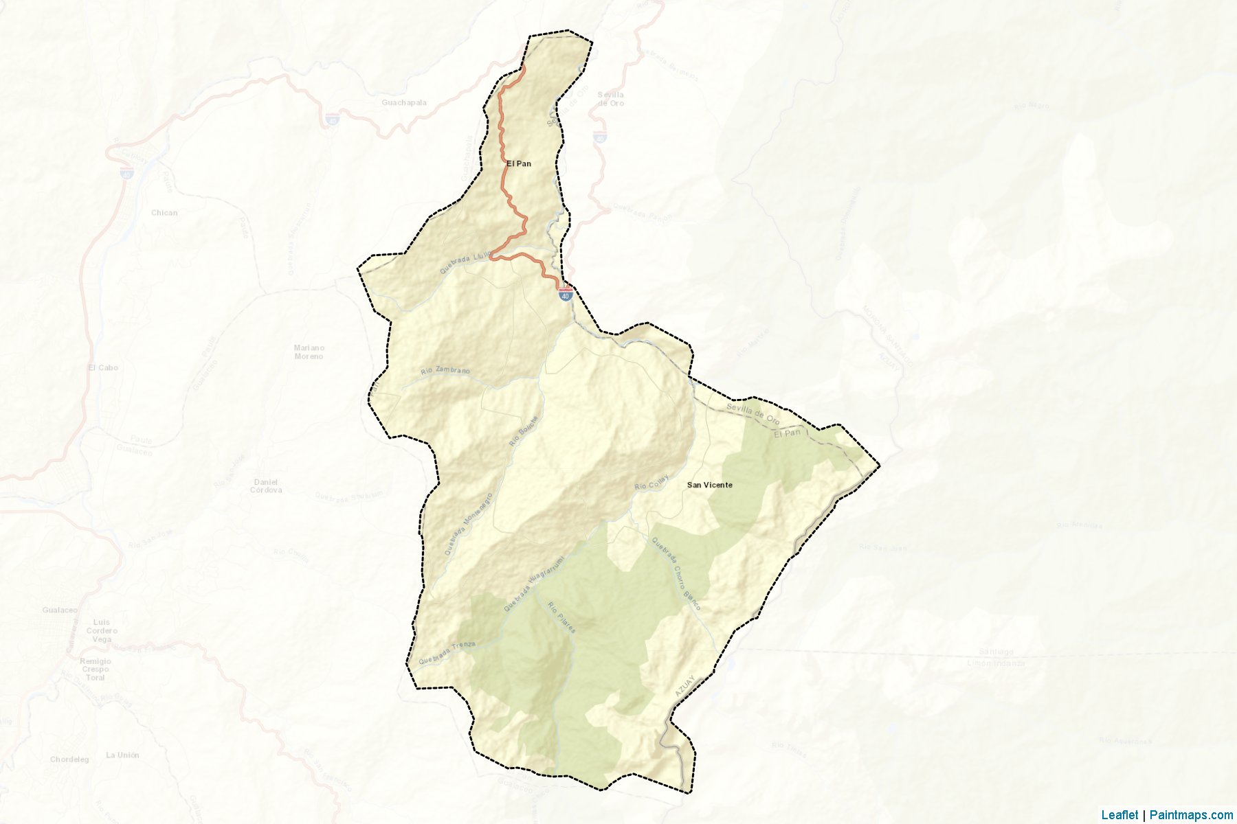 Muestras de recorte de mapas El Pan (Azuay)-2