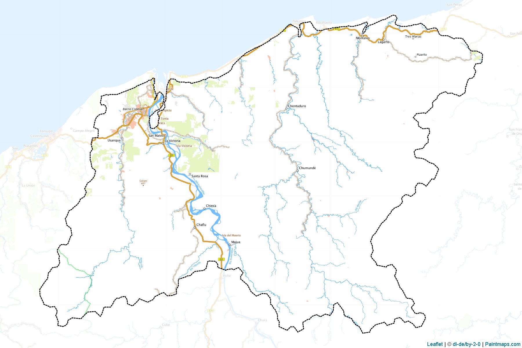 Muestras de recorte de mapas Esmeraldas (Esmeraldas)-1