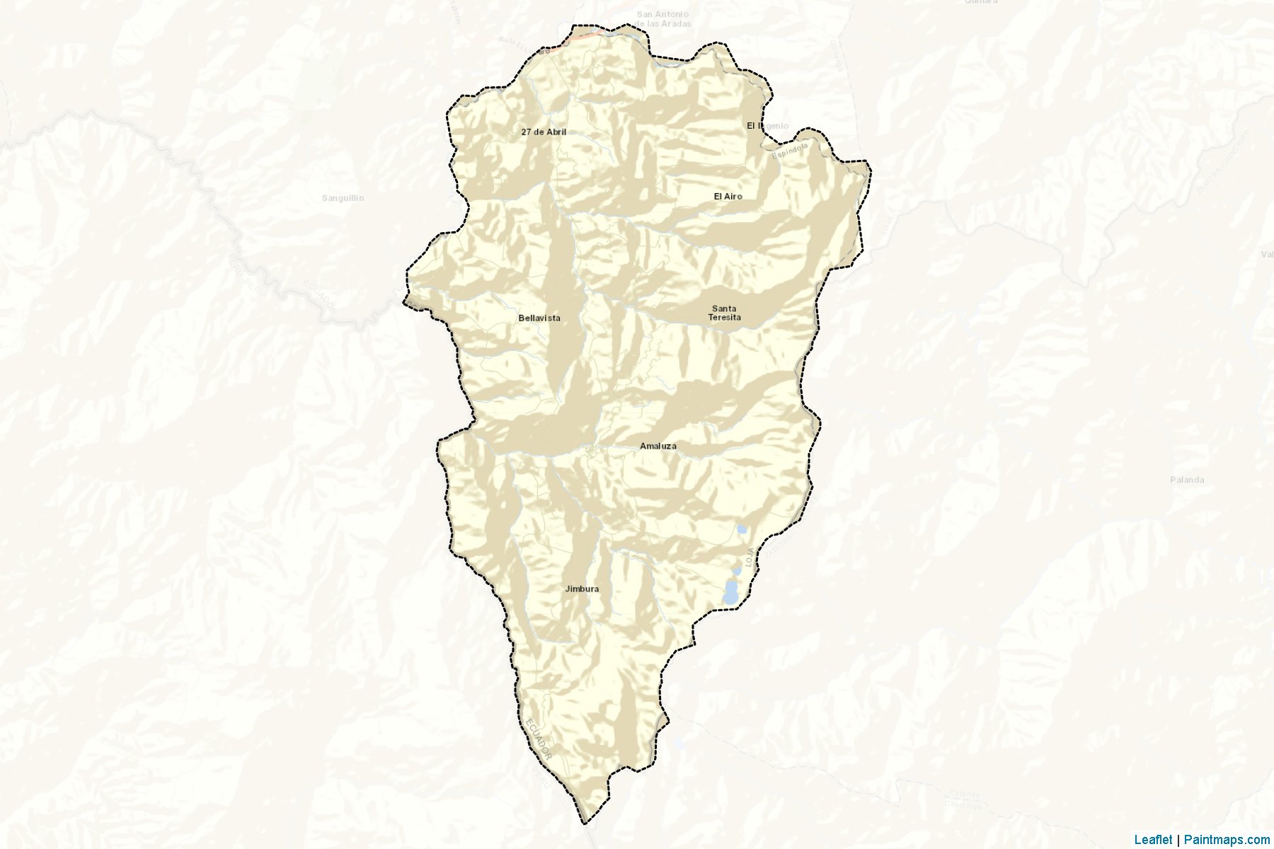 Muestras de recorte de mapas Espíndola (Loja)-2