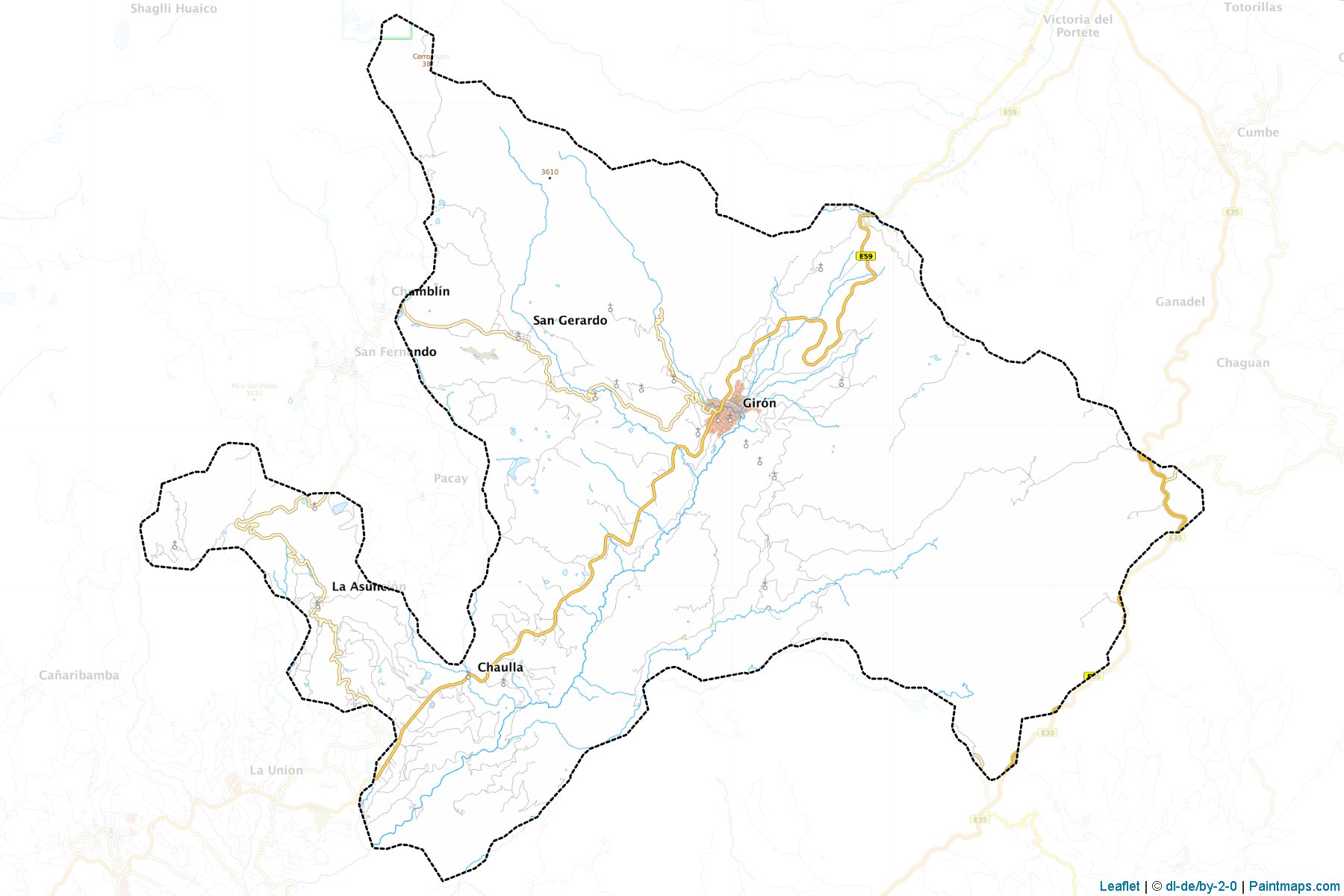 Muestras de recorte de mapas Girón (Azuay)-1