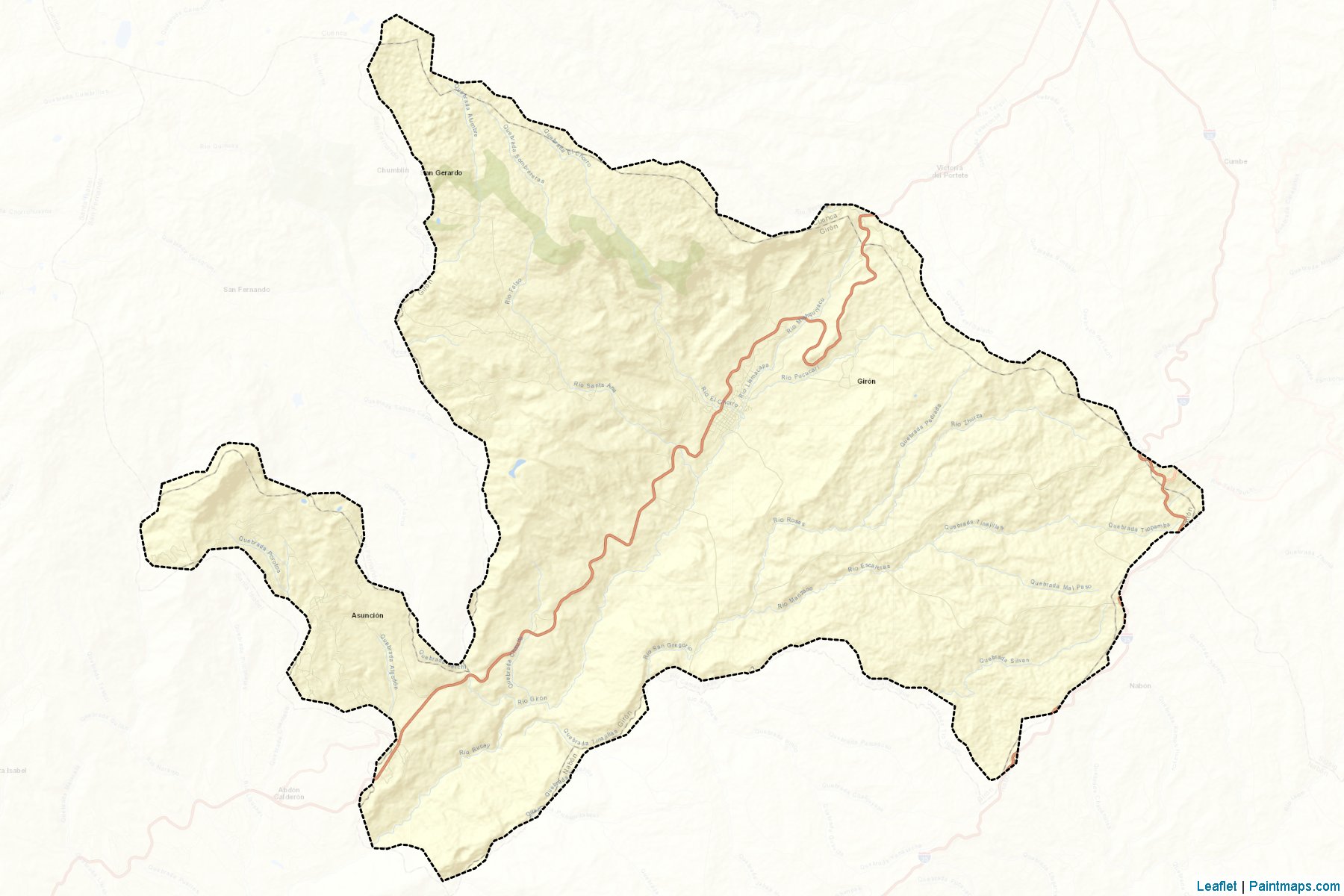 Muestras de recorte de mapas Girón (Azuay)-2