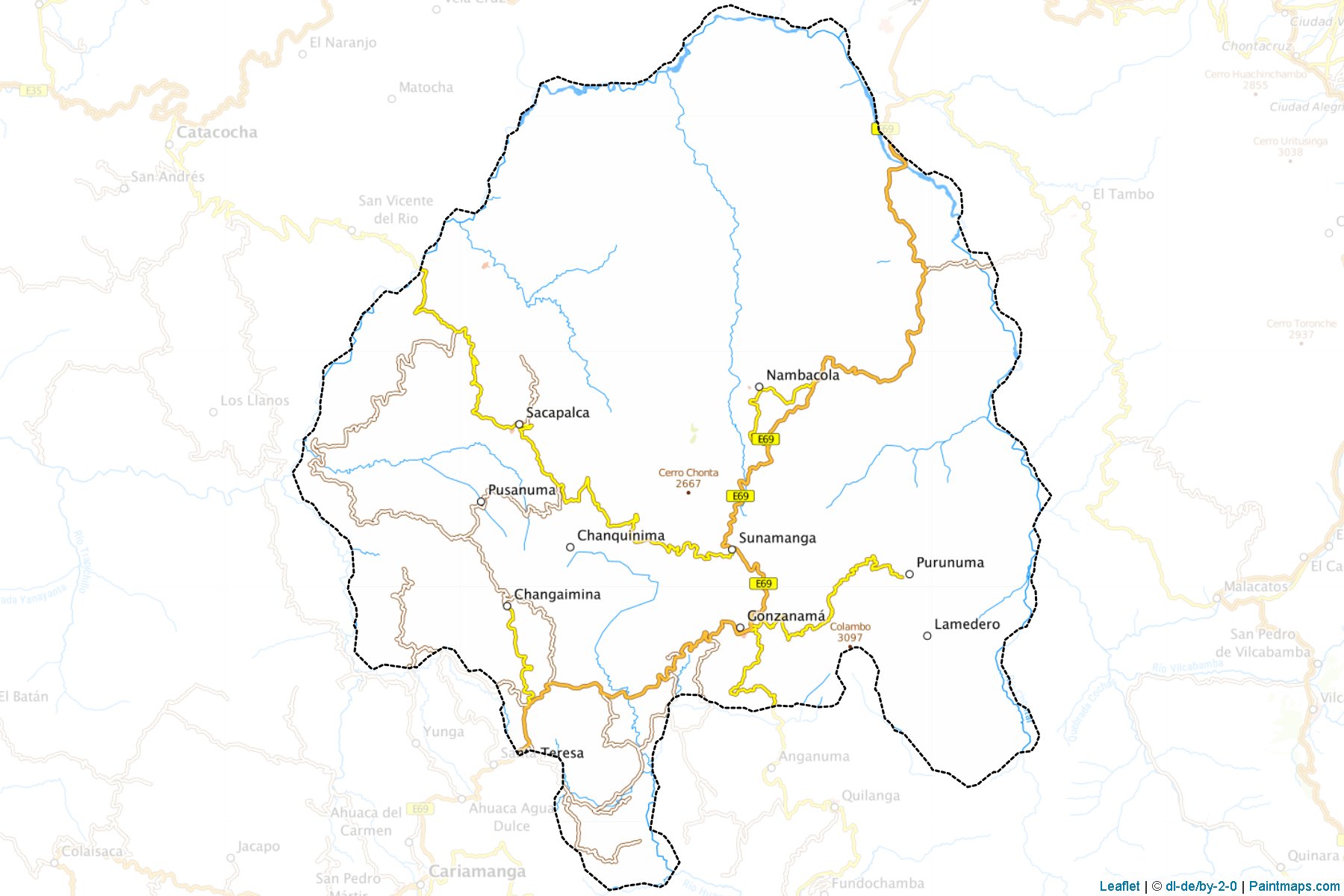 Muestras de recorte de mapas Gonzanamá (Loja)-1