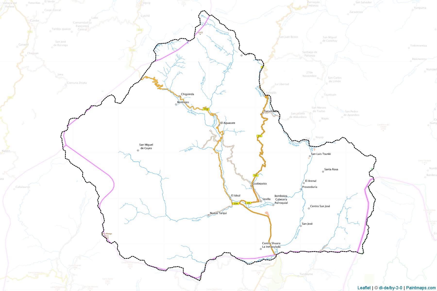 Muestras de recorte de mapas Gualaquiza (Morona Santiago)-1