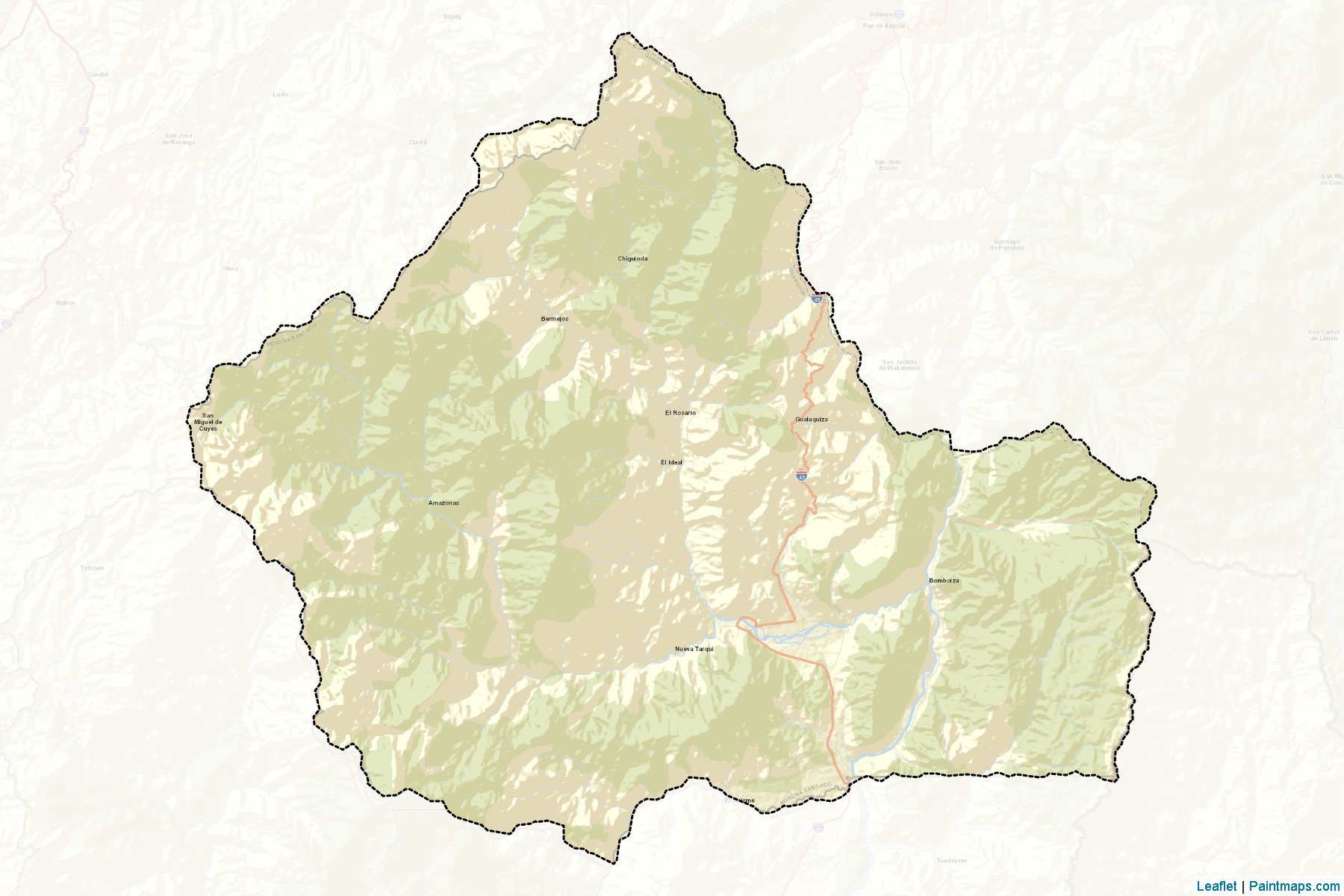 Muestras de recorte de mapas Gualaquiza (Morona Santiago)-2