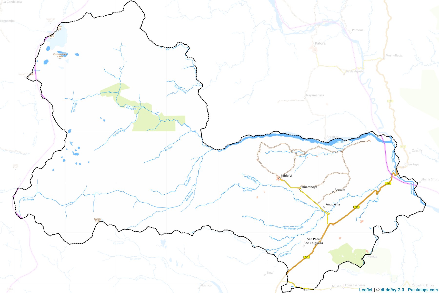 Muestras de recorte de mapas Huamboya (Morona Santiago)-1