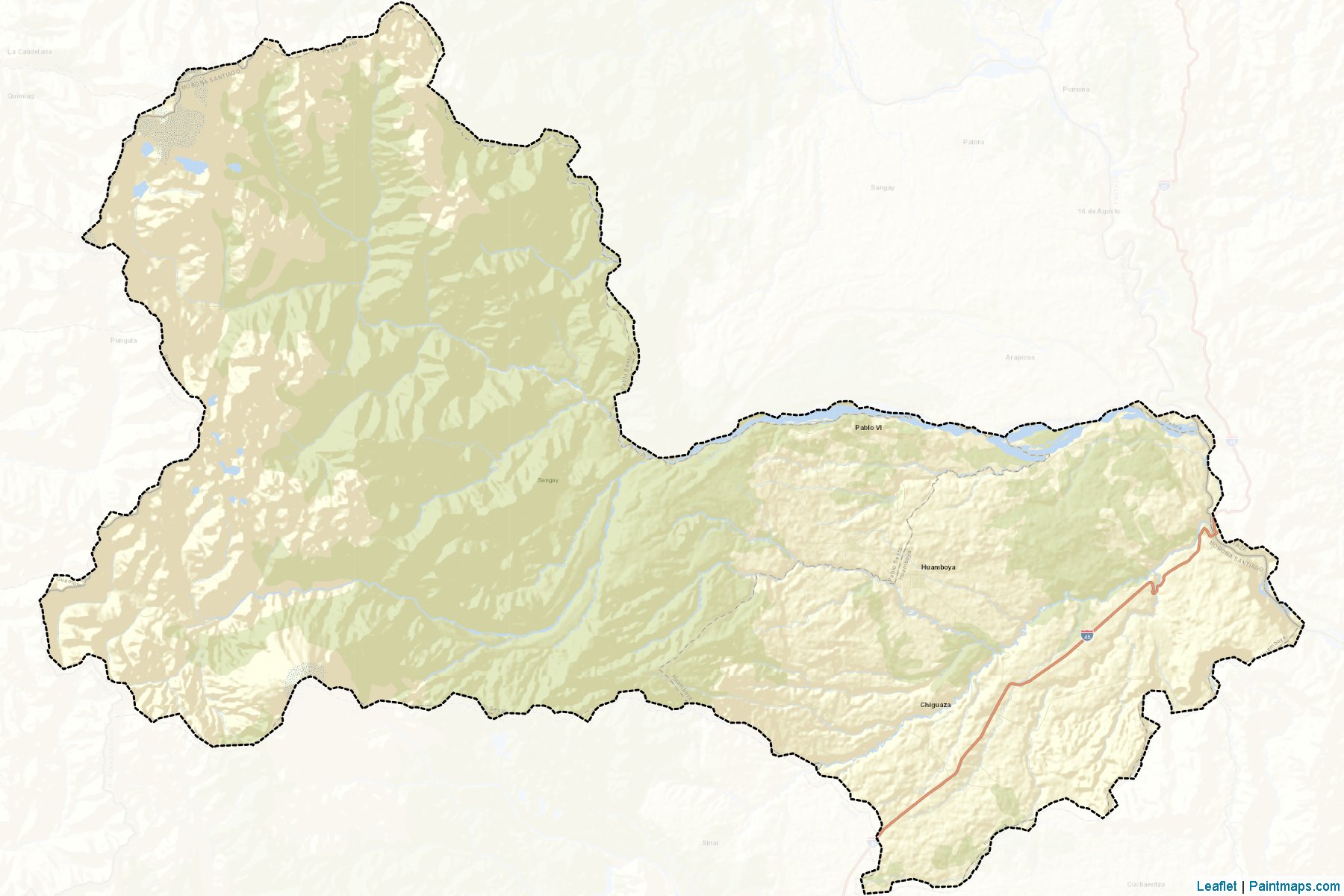 Muestras de recorte de mapas Huamboya (Morona Santiago)-2