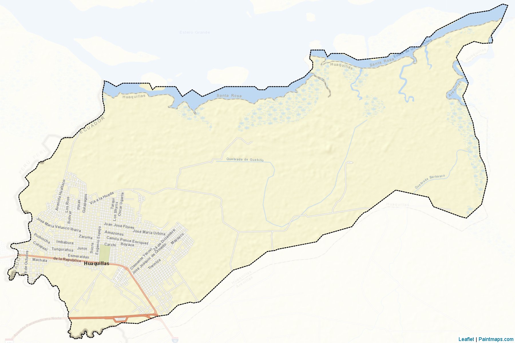 Muestras de recorte de mapas Huaquillas (El Oro)-2