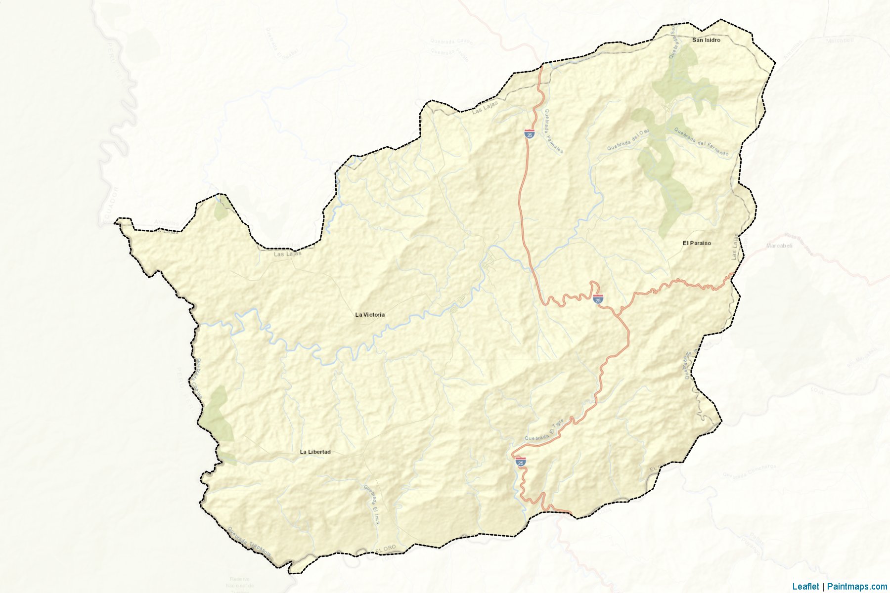 Muestras de recorte de mapas Las Lajas (El Oro)-2