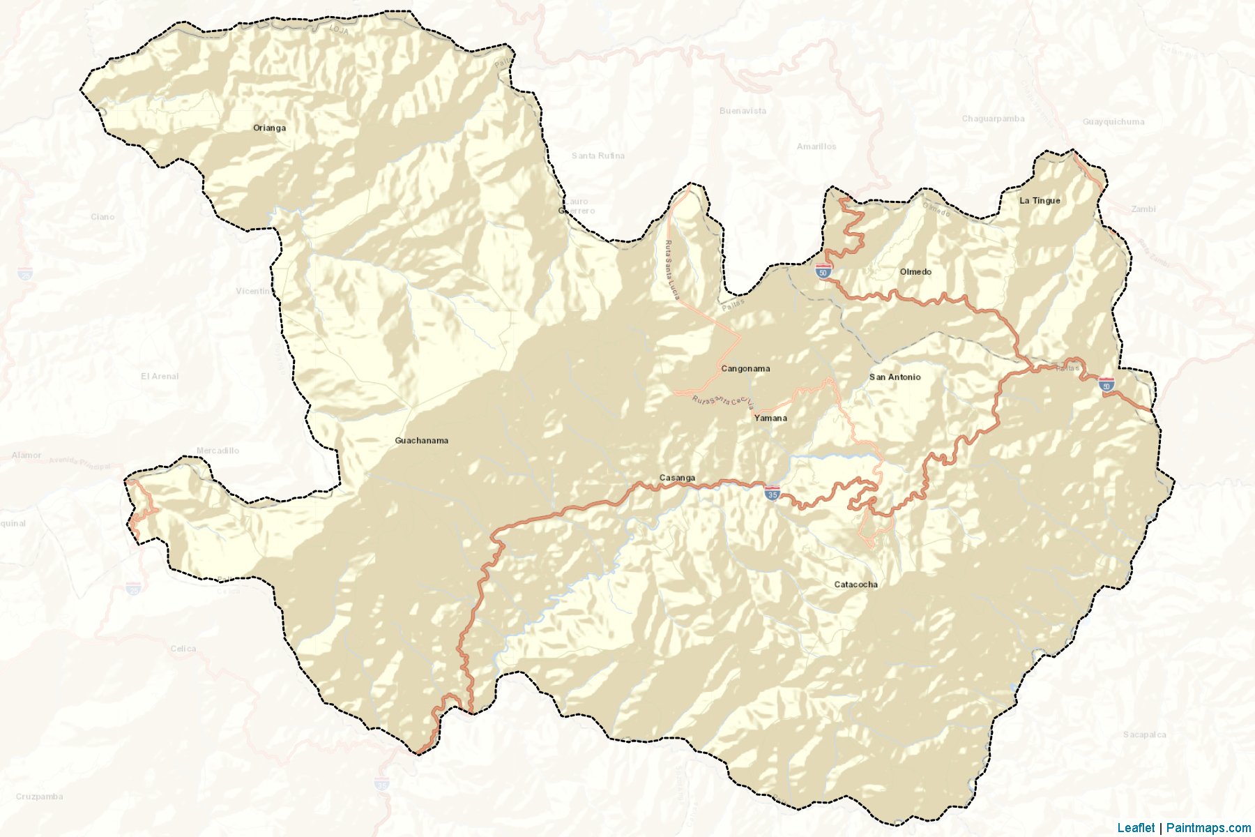 Muestras de recorte de mapas Paltas (Loja)-2