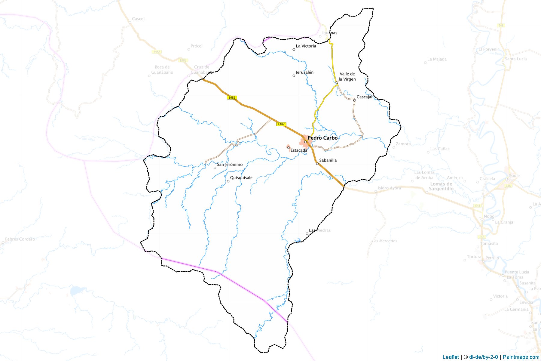 Muestras de recorte de mapas Pedro Carbo (Guayas)-1