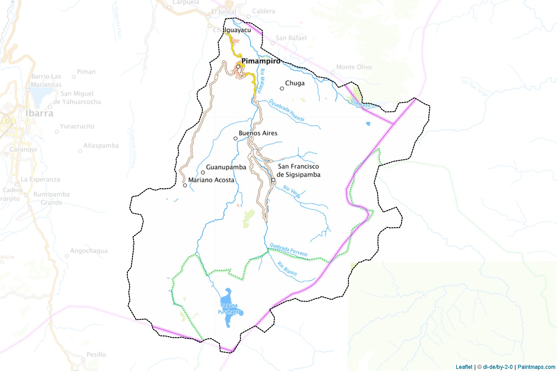 Muestras de recorte de mapas Pimampiro (Imbabura)-1