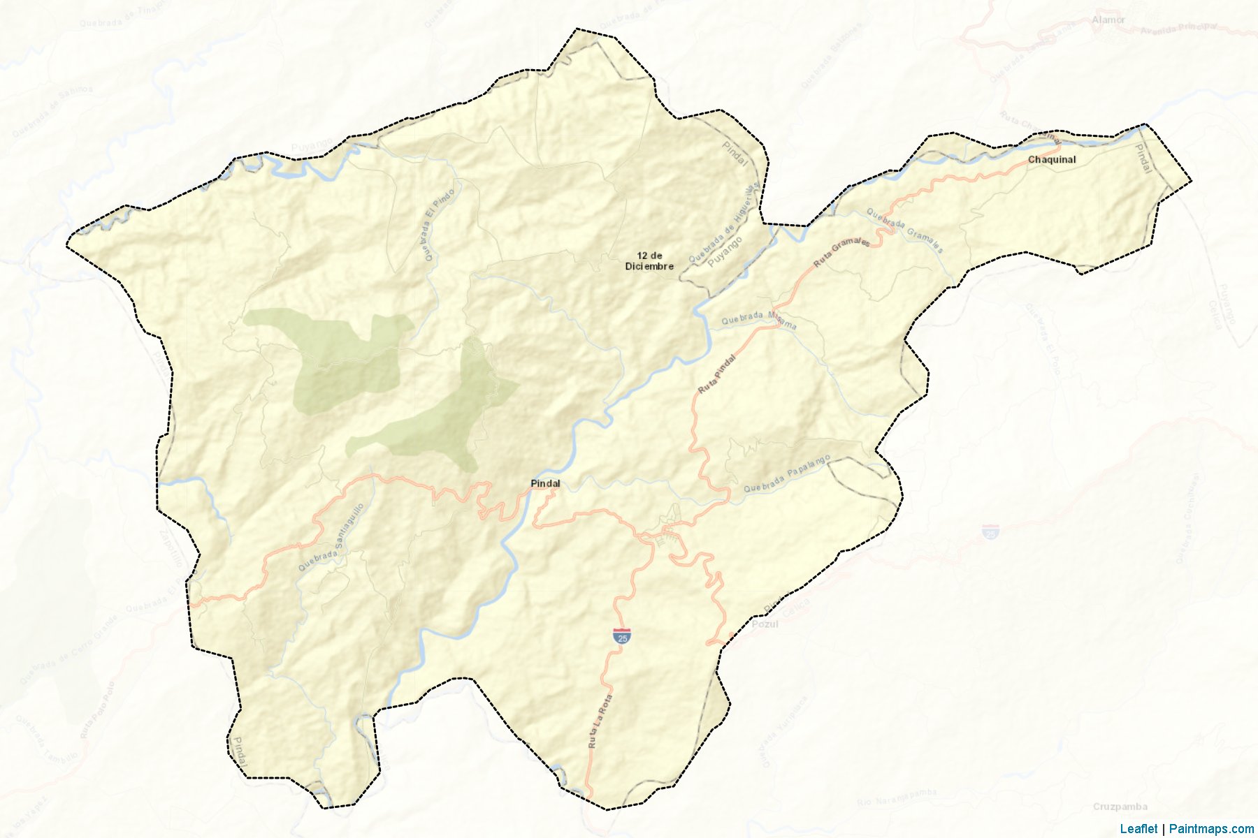 Muestras de recorte de mapas Pindal (Loja)-2