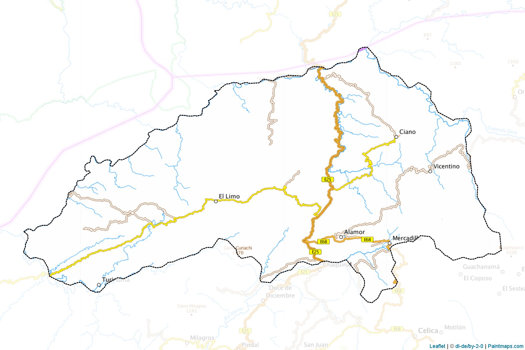 Muestras de recorte de mapas Puyango (Loja)-1