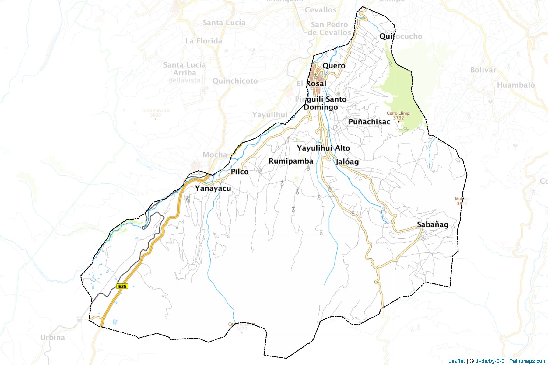 Muestras de recorte de mapas Quero (Tungurahua)-1