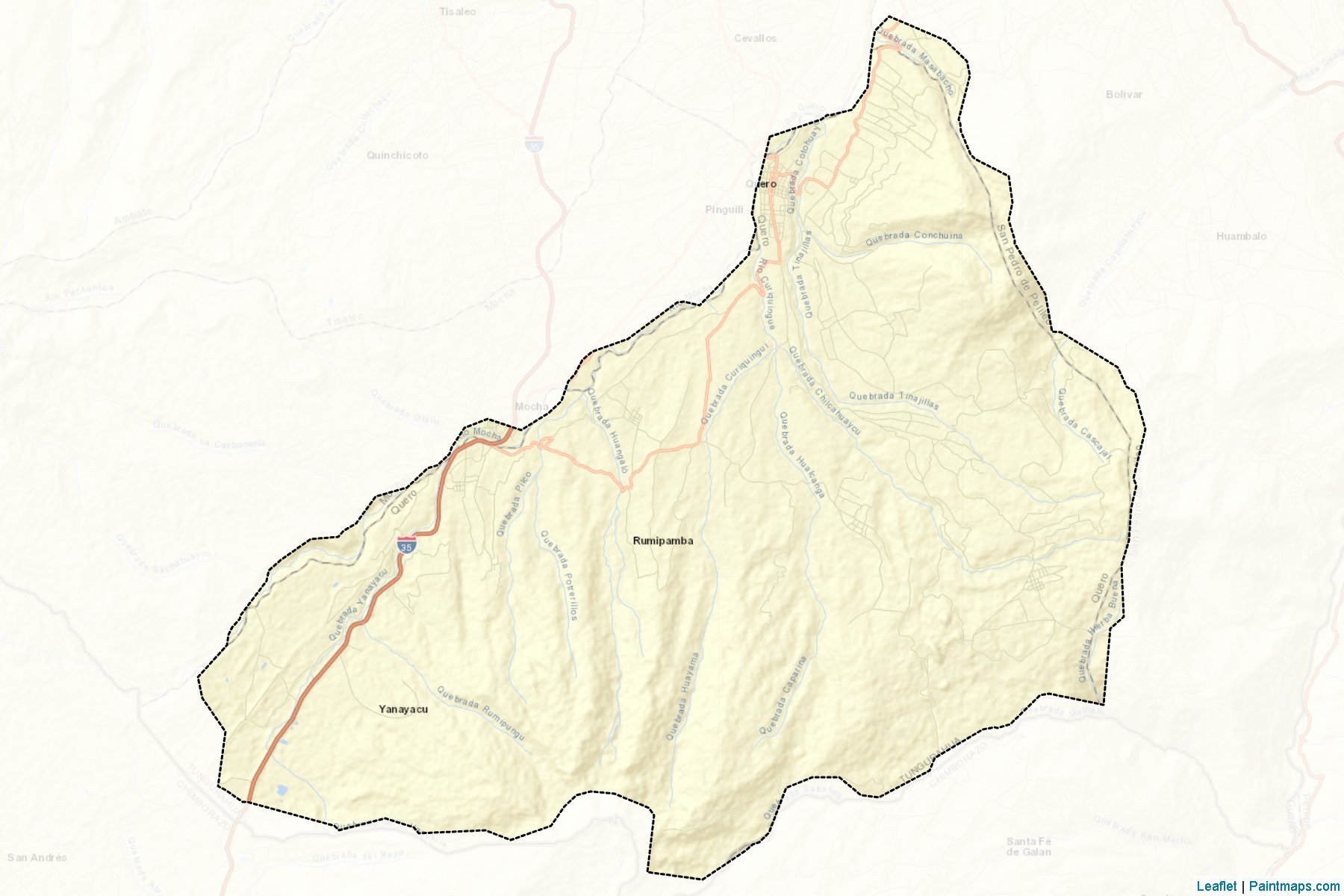 Muestras de recorte de mapas Quero (Tungurahua)-2